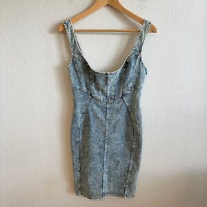 Hello Molly Light Denim Blue Mini Dress